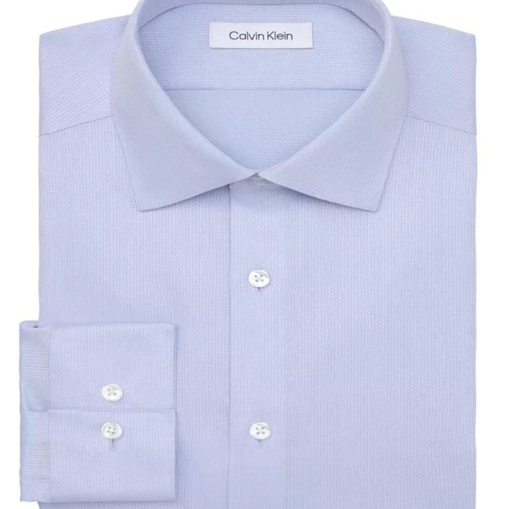 Calvin Klein Men's Steel Stretch Slim Fit Dress Shirt - Picture 3 of 9